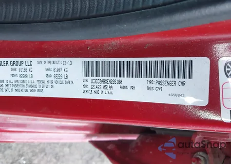 2014 Dodge Avenger Se from USA, damaged, VIN 1C3CDZABXEN226180